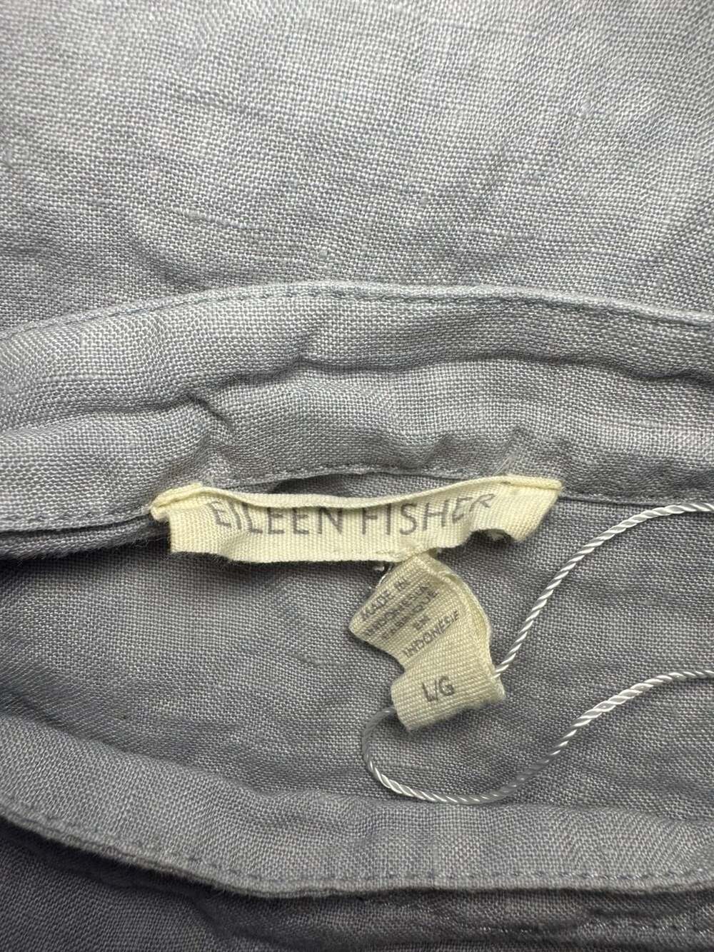Eileen Fisher Organic Linen Blend Handkerchief Boxy Fit Oversized Tunic Blouse - Picture 4 of 6
